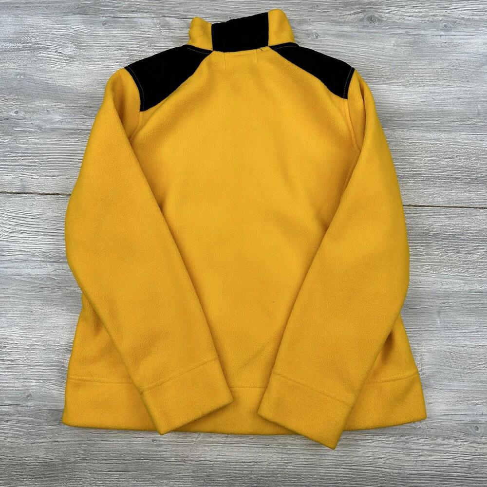 Ralph Lauren LRL Jacket Womens Large Yellow Black Fleece Midweight Morning Jog - Picture 6 of 7